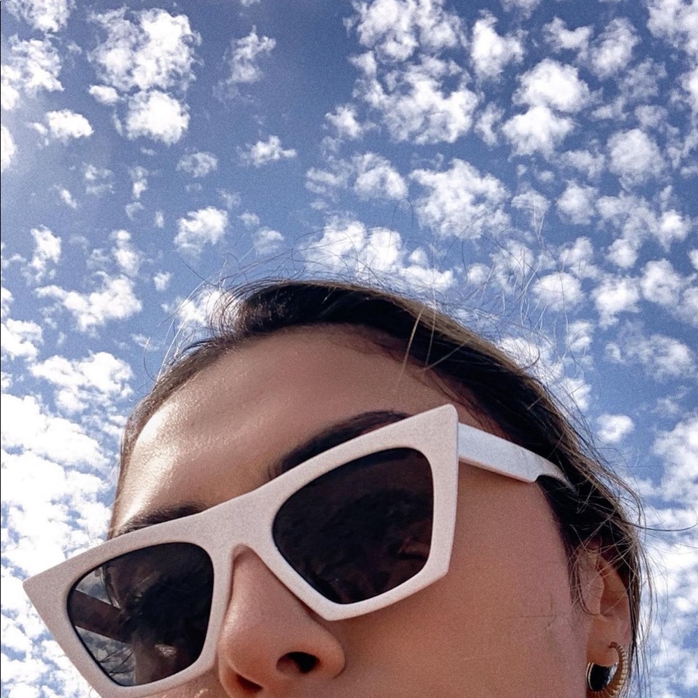 Miss Lola White Sunglasses
